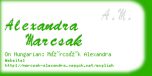 alexandra marcsak business card